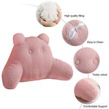 Cute Reading Pillow Backrest Pillow Bed Cushion With Soft Removable & Washable Cover Support Lumbar For Adults And Children To Sit Up In Bed/Couch