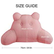 Cute Reading Pillow Backrest Pillow Bed Cushion With Soft Removable & Washable Cover Support Lumbar For Adults And Children To Sit Up In Bed/Couch