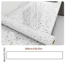 1 rollo 1m/2m/5m/10m Papel tapiz autoadhesivo de mármol con adhesivo- Impermeable y a prueba de aceite, fácil de aplicar para renovación de cocina y baño y decoración del hogar - Multicolor - Ver 17