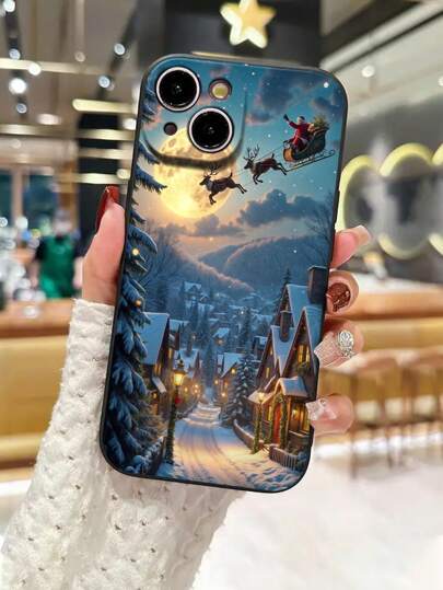 Compatible With Apple Precision Hole Edged Christmas Reindeer Painted Anti-Fall Mobile Phone Case For P14 Pro Max, P13 Cartoon P11 P12 Anti-Fall XR Cartoon 7 8 GES2 Phone Case XS, Compatible With IPhone P15, P16, P16 ProMax, S24, A04, A12, A13, A14, A21S, A22, A23, A24, A32, A33, A34, A51, A52, A53, A54, A71, A72, A73, S20FE, S21, S22 Plus, Compatible With Redmi Series Compatible With Redmi 9, Compatible With Redmi 9A, Compatible With Redmi 10A, Compatible With Redmi 10C, Compatible With Redmi Note9, Compatible With Redmi Note10, Compatible With Redmi Note11, Compatible With Redmi Note12, Compatible With Redmi 12, Compatible With Redmi 12C,International Version, Not The Domestic Version