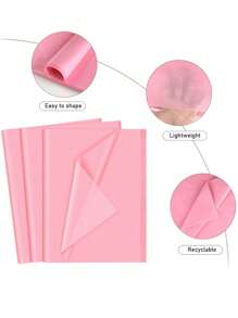 100/50 feuilles de papier de soie rose 20"X14" en vrac, papier de soie pour la Saint-Valentin pour sacs cadeaux, papier d'emballage cadeau mat imperméable de couleur unie, papier de soie d'emballage cadeau de couleur rose, décorations pour fêtes d'anniversaire, enterrements de vie de jeune fille, mariages, jours fériés, artisanat DIY