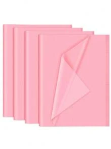 100/50 feuilles de papier de soie rose 20"X14" en vrac, papier de soie pour la Saint-Valentin pour sacs cadeaux, papier d'emballage cadeau mat imperméable de couleur unie, papier de soie d'emballage cadeau de couleur rose, décorations pour fêtes d'anniversaire, enterrements de vie de jeune fille, mariages, jours fériés, artisanat DIY