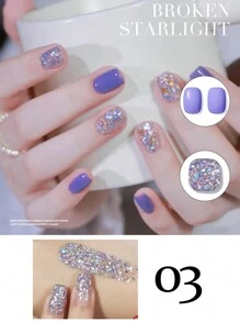 MISS SHAKA 10ml Gel Nail Polish Nail Art Pink Blue Explosion Flash Glitter Star Chasing Month By Month Flash Platinum Gel Nail Polish 2025 New Autumn And Winter Online Red Popular Whitening Nail Shop Exclusive For Women & Girl Holiday Gift.