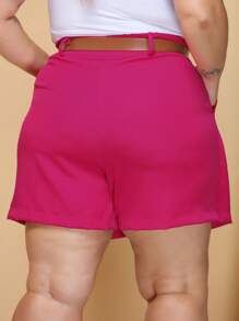 Short Saia Feminina Cintura Alta Alfaiataria Tam M até G1 Moda Elegante - Pink - Visão 7