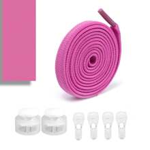 弹性免系带鞋带，扁平鞋带，适用于男士和女士运动鞋。带金属锁的快速松紧鞋带，鞋带。