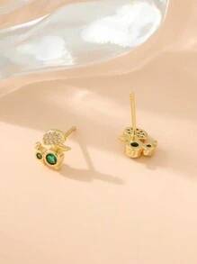 1 Cặp Phụ Kiện Tai Vàng, Thích Hợp Để Đeo Hàng Ngày - Vàng - Xem 4