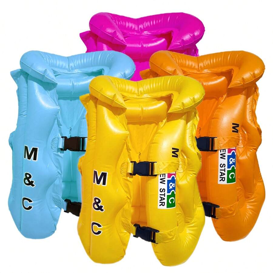 Children's Inflatable Life Jacket Float 45cm - 粉色 - 查看 1
