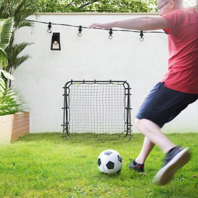 HOMCOM Double Sided Football Rebounder Net, Football Rebound Net Target Goal With 5 Adjustable Angles, Garden Football Training Equipment For Youth