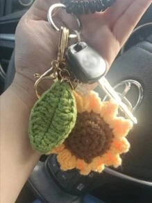 1/2/5件钩针向日葵钥匙扣 可爱钥匙圈 钱包 包 背包 汽车挂饰 耳塞盒 配饰 女士女孩礼物。创意钥匙扣、背包挂件、包饰、生日礼物、派对小礼品,钩针向日葵钥匙扣 可爱钥匙扣 钱包 背包 汽车挂饰 耳塞盒 配饰 女士女孩礼物。创意钥匙扣、背包挂件、包饰、生日礼物、派对小礼品 - 向日葵吊墜B - 查看 6