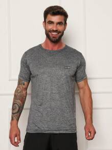 Kit 2 Men's Dryfit T-Shirt Short Sleeve Round Neck Shirt Slim Fit Gym Blouse - 綠色 - 查看 3