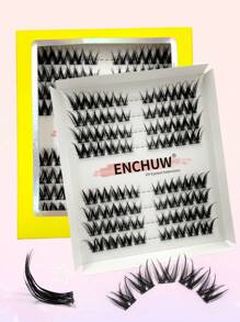 64pcs/Set Cartoon Style False Eyelashes, Natural Thin & Smooth, Suitable For DIY Daily Wear - CC - View 1