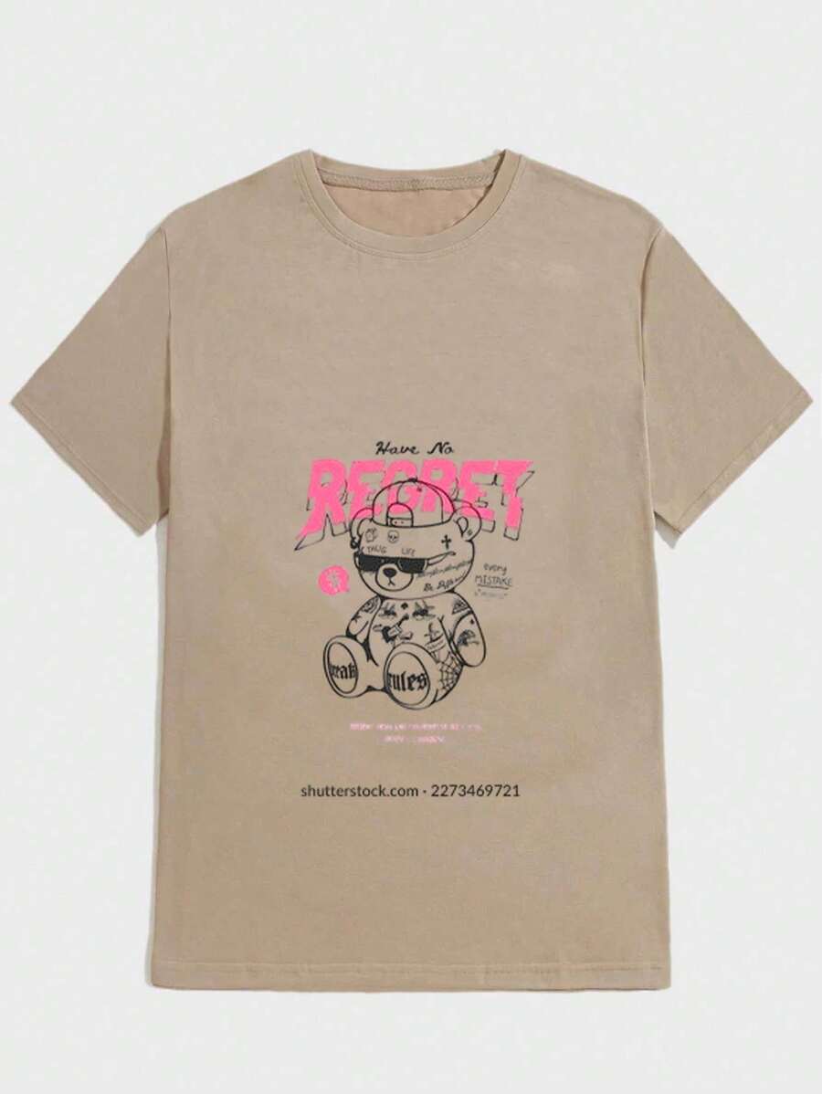 Unisex StreetWear T-Shirt 100% Cotton NEW! - Màu be - Xem 1