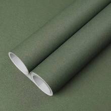 一卷绿色哑光乙烯基壁纸自粘卷纹理可拆卸接触纸适用于厨房卧室客厅台面家具-家庭装饰和翻新易于撕贴家居装饰壁纸 40x100cm 40x300cm 40x500cm 40cmx 1000cm，翻新贴纸剥离墙板，墙纸，壁纸，春季装饰物品刷新您的家，拉玛装饰贴纸礼物生日毕业墙贴房间装饰墙装饰墙贴厨房装饰 - 抹茶綠 - 查看 4