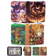 pokemon 1 opakowanie etui na segregatory na karty do gry Pokemon z koszulkami. Segregator z 4 kieszeniami, przenośny organizer na karty do kolekcjonowania, mieszczący do 400 kart standardowego rozmiaru. Etui do przenoszenia gier.