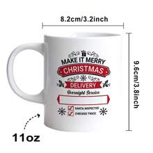 定制生日礼物咖啡杯茶杯、装饰杯、理想的生日和节日礼物，非常适合办公室/家庭生活/派对礼物 - 白色 - 查看 2