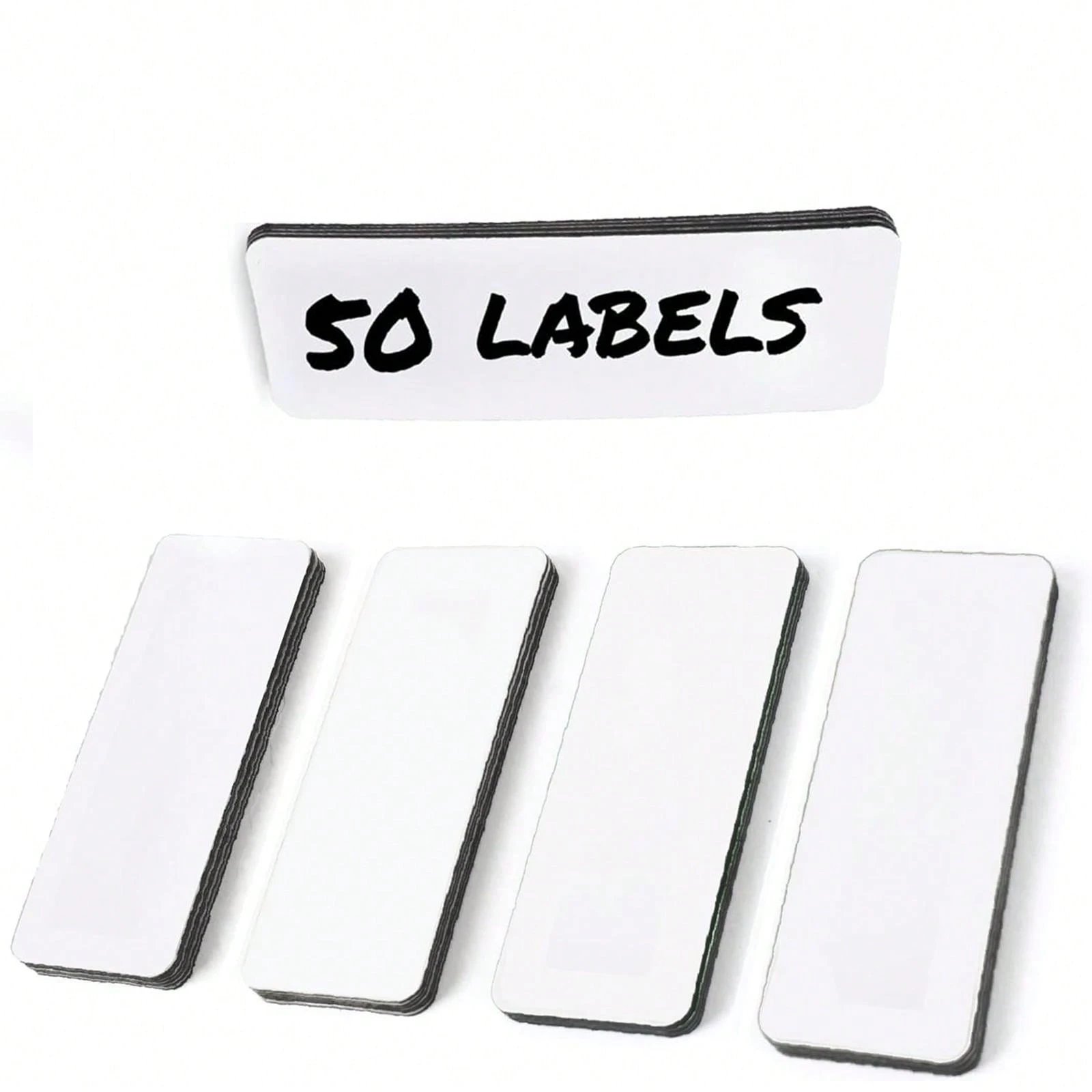 32 Etiquetas Magnéticas Fuertes De Borrado En Seco De 3.3 X 1.3 Pulgadas, Tiras Magnéticas De Nombre Para Escribir, Placas De Borrado En Seco, Imanes Para Pizarra Blanca, Aula, Armario, Refrigerador