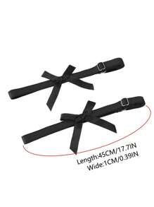 2PCS/1PC Women Bow Leg Ring Elastic Thigh Garter Belt Sexy Underwear Accessories, Rave - Black - View 2
