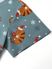 圣诞节 V 领口袋护理手术服 T 恤手术服制服女士服装印花上衣短袖