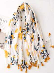 1 chiếc khăn choàng họa tiết hoa nhiều màu có thể đảo ngược, đáng yêu và đa năng, phong cách mới dành cho nữ vào mùa thu/đông, cosplay, du lịch - màu xanh lá - Xem 18