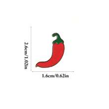 Cartoon Red Chili Enamel Pin Custom Decorative Brooches Ornaments Lapel Bag Badges Jewelry Gifts Pin