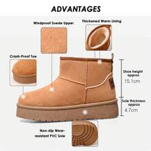 Ankle Boots For Women - Warm Boots Insole Women Boots - Anti-Slip Mini Platform Boots - Lightweight Winter Boots For Women - Snow Boots