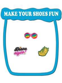 24 de bucăți Hawaii Disco Alphabet Series DIY Charms pentru breloc pantofi sandale genți de plajă, Charms pantofi PVC pentru saboți calitate premium decorațiuni populare accesorii cadouri excelente pentru Crăciun, ziua de naștere, petrecere