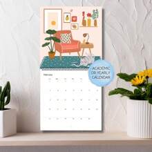 Oh My Cat 淘气猫 2025 挂历、可爱有趣爱猫人士 2025 日历、猫咪艺术办公室和宿舍装饰、猫妈妈礼物 - 彩色 - 查看 3