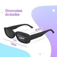 Since84 Kids Sunglasses For Girls Square Black Vintage Lenses With UV400 Protection For Children From 4 Years Old Elegance And Safety Exclusive Case Style And Daily Care - màu đen - Xem 5