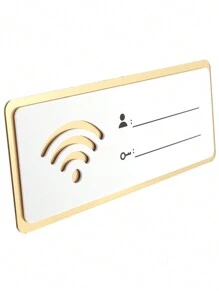 LUGZI 1 件 3D 亚克力 Wifi 密码标牌，防水防晒不褪色，镜面清晰易清洁，适用于家庭、办公室、酒店、餐厅等场景，自粘式安装方便，是最佳礼物 - 金色 - 查看 3