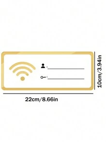 LUGZI 1 件 3D 亚克力 Wifi 密码标牌，防水防晒不褪色，镜面清晰易清洁，适用于家庭、办公室、酒店、餐厅等场景，自粘式安装方便，是最佳礼物 - 金色 - 查看 4