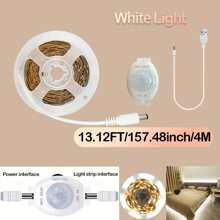 1 Stück 5V LED Lichtband mit Bewegungssensor-Regler - USB-betrieben, Länge wählbar (1m - 5m), 120° Erfassungsbereich, einstellbare Dauer, perfekt für Küche, Schlafzimmer, Treppenhaus, Wohnzimmer, Garderobe - abschneidbar und platzsparend