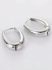 1 Cặp Hoa tai hình chữ U hình học bất đối xứng dành cho nữ, Hoa tai vòng vuông tối giản, Quà tặng trang sức hợp kim nhẹ nhàng, tinh tế, không gây dị ứng, Thích hợp để trang trí và làm phụ kiện hàng ngày - Nhiều màu - Xem 7