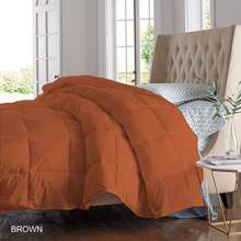 All Seasons Super Soft And Plush Down Alternative Comforter - Available In 8 Colors & 2 Sizes - Burnt Orange - View 1