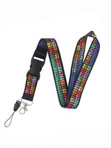 1pc Periodic Table & "I Love Jesus" Pattern Neck Lanyard For Doctor, Nurse, Student, Teacher, Exhibition Staff ID Badge, Suitable As Exhibition, Gift, Keychain Or Daily Use Valentine's Day Valentines Car Accessories Bag Charm Backpack For School