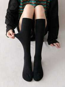 1/2 双女式过膝袜针织校服袜无缝趾过膝袜适合女孩男孩儿童 - 彩色 - 查看 3