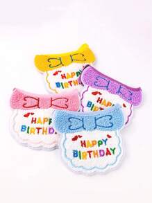 Babadores de aniversário para cães e gatos, decorações para cachecóis de pescoço para animais de estimação, conjunto de acessórios para coleiras de cães pequenos, chapéu de aniversário, fecho aleatório