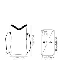 Pattern Double-Sided Printed Shock-Absorbing Phone Bag With Adjustable Hanging Rope - Crossbody Bag With Mesh Pocket, Adjustable Neck Rope, Suitable For Various Phone Models