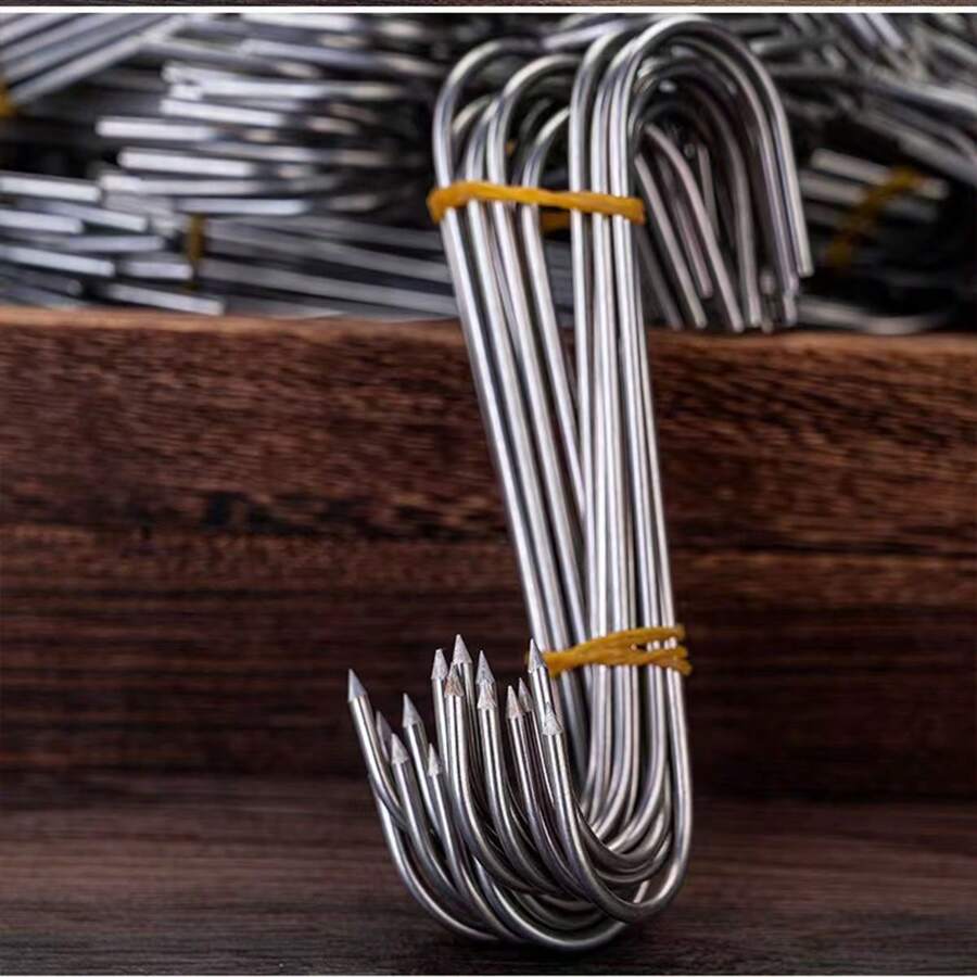 20 件不锈钢烧烤肉钩