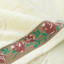 1/4 件情侣花朵图案柔软浴巾，吸水快干手巾，矩形，适用于浴室、旅行、健身房、水疗中心、露营，非常适合圣诞节、感恩节、情人节、复活节礼物 - 多色 - 查看 9