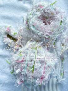 1 szt. 80g włóczka do robienia na drutach - kolorowa włóczka w kropki do szydełkowania na sweter, szalik, czapkę, gruby koc, torbę, lalkę - miękka, ciepła i trwała linia dzianiny