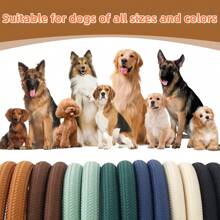 Pet Fashionable Personalized Gold Color Zinc Alloy Clasp Heavy Duty Handmade Nylon Leash For Dogs, Polyester Rope Durable Strong Dog Lead, Suitable For Large & Medium Pets, Collar And Training Accessories