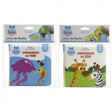 Kit 2 Bath Books For Children Fun And Learning In The Bath! - Amiguinhos do Mar + Zoo - View 1