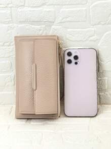 MINGYOU Fashion Soft Material High-End Embroidery Portable Casual Black Mobile Wallet Women's Zipper Mobile Wallet Suitable For Shopping Travel Essential Christmas Gifts Gift Thanksgiving Vintage Gifts For Women Wallet Purse Wallet Long Wallet Wristlet Wallet