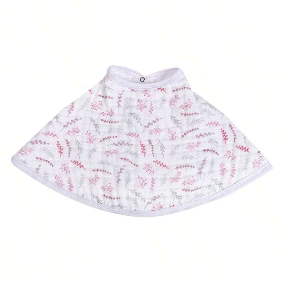 360 Degree Bib In Soft Fabric With Buttons For Adjustment - 乾枯玫瑰色 - 查看 1