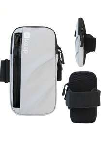 跑步臂包手機收納袋適用於運動、健身、戶外步行裝備 - 灰色 - 查看 9