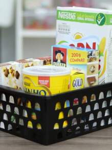 Kit 10 Multipurpose Organizer Baskets G Uninjet In Assorted Colors To Store And Organize Larger Items With Practicality In A Spacious Design For Modern Spaces - màu đen - Xem 6