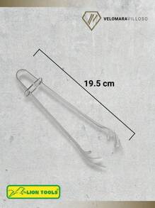 Ice Tongs 19.5cm Stainless Steel Kitchen Utensil - Grey - View 6