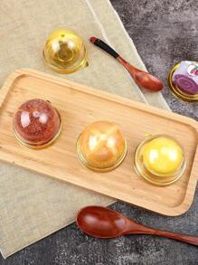 20/40 件透明迷你蛋糕盒、圆形纸杯蛋糕托盘、塑料奶油泡芙容器、月饼圆顶盒、烘焙包装盒、厨房烘焙工具、小型企业用品 - 彩色 - 查看 6