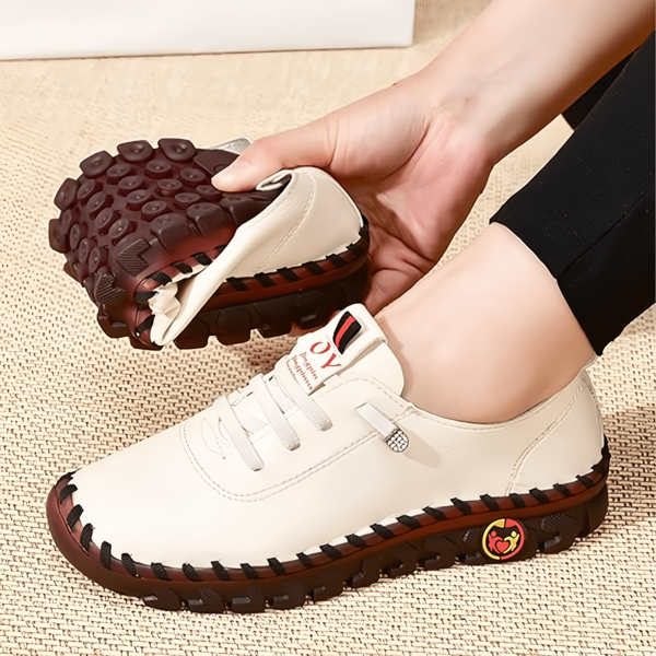 Nuevos zapatos informales para mujer, zapatos Oxford de suela suave, cómodos, mocasines, zapatos informales sin cordones para mujer, color blanco