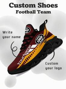 Men's Washington Football Designed Sneakers, Custom Logo Custom Name Customization Lightweight Comfortable Soft Bottom Sneakers For Men, Gym Training Breathable Tennis Shoes Unique Gift For Mom/Dad/Her/Him/Girlfriend/Boyfriend/Wife/Husband/Friend ﻿
